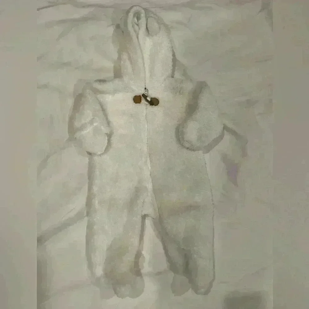 Carter’s Sherpa Bear Suit Infant Size 3 Months White